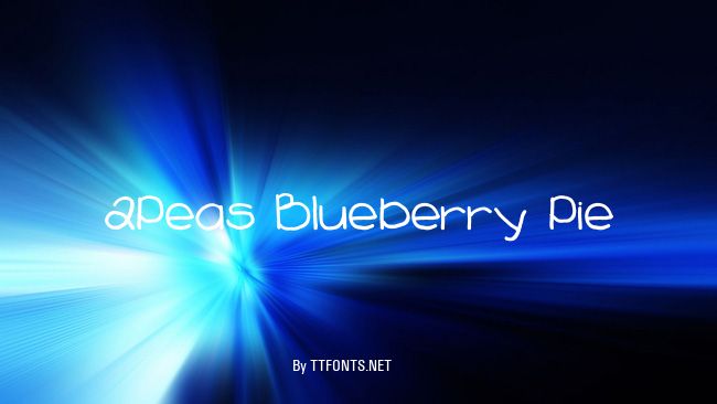 2Peas Blueberry Pie example